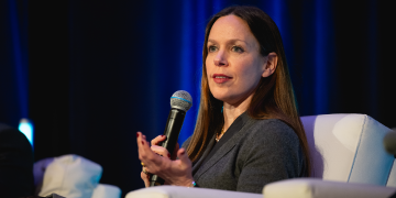 Sarah Iselin, president & CEO of Blue Cross Blue Shield of MA, with a quote highlighting innovation and commitment to affordable, equitable health care. Sarah Iselin, president & CEO of Blue Cross Blue Shield of MA, with a quote highlighting innovation and commitment to affordable, equitable health care.